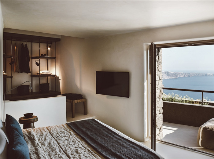 白色极简风圣托里尼岛Vora别墅式酒店设计方案