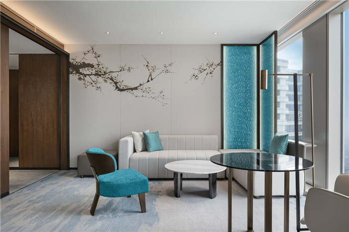 杭州高端商务酒店设计   新天地丽笙酒店套房客厅设计赏析